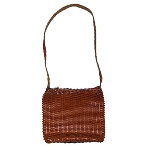 Ellepi Bag Womens‎ Brown Woven Leather Handmade Italy Shoulder Crossbody Purse